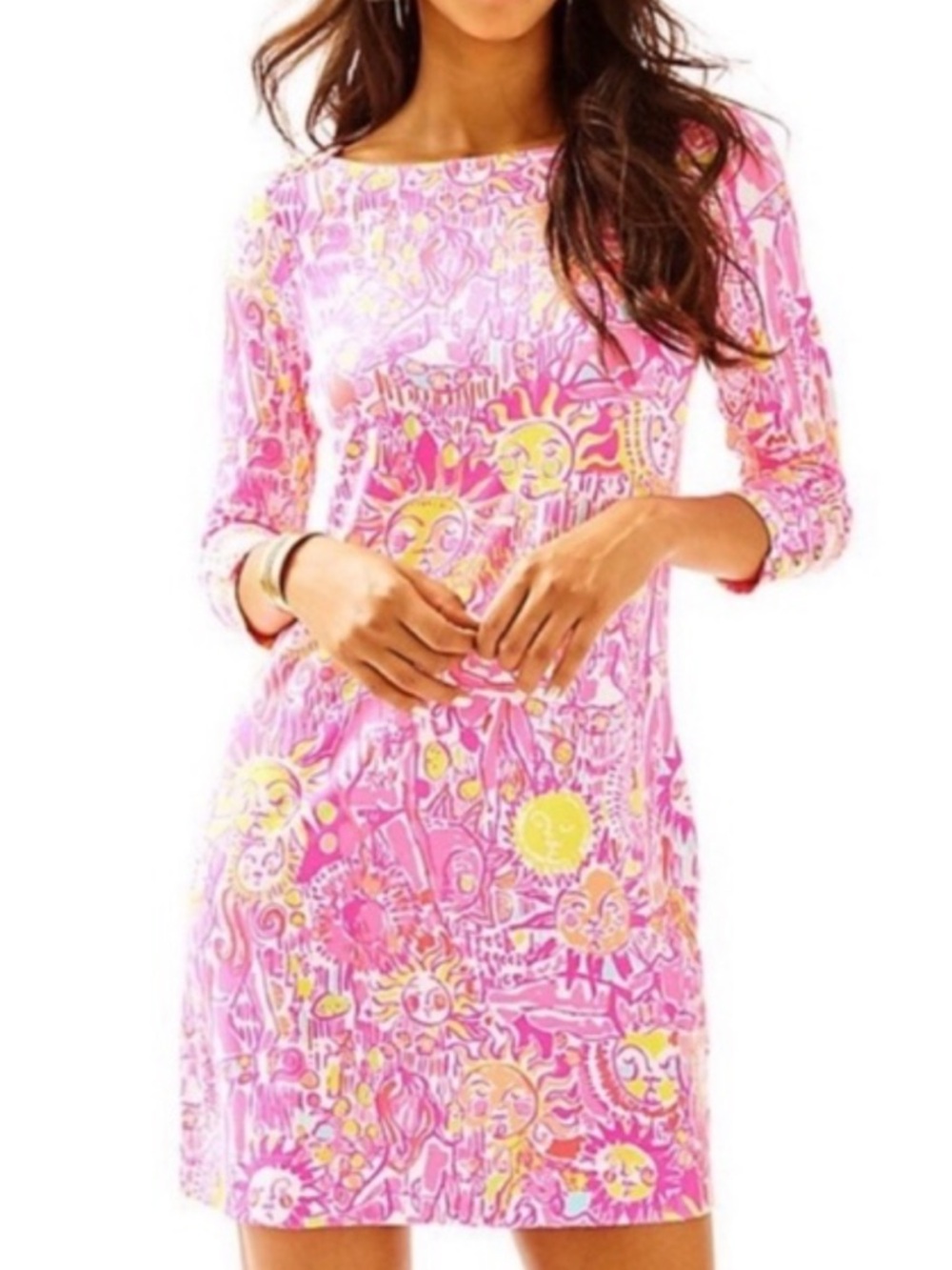 Lilly Pulitzer UPF 50+ Sophie Dress in Pink Pout More Kinis in the Keys Size M